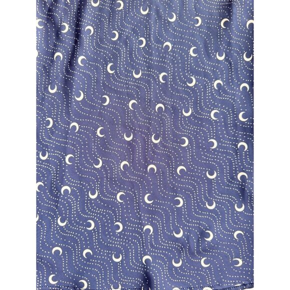 NWOT Aritzia BABATON Navy Blue Moon Printed Satin Midi Slip Skirt, Size 00 - Picture 8 of 13
